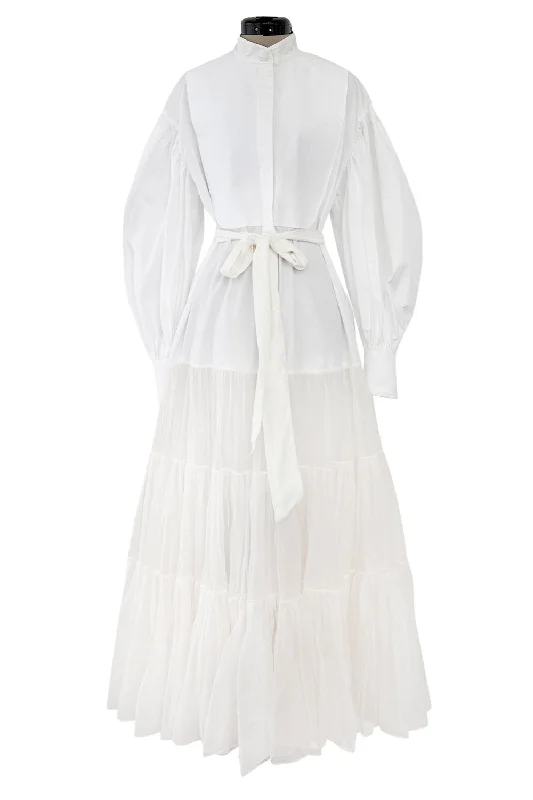 Spring 2020 Valentino by Pierpaolo Piccioli Runway White 'Le Blanc' Tuxedo Front Dress