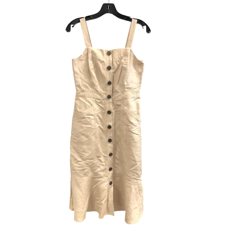 Dress Casual Midi By Banana Republic In Beige, Size: Xs