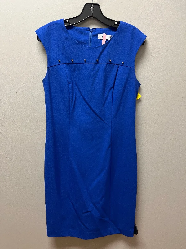 Dress Casual Midi By Calvin Klein In Blue, Size: S