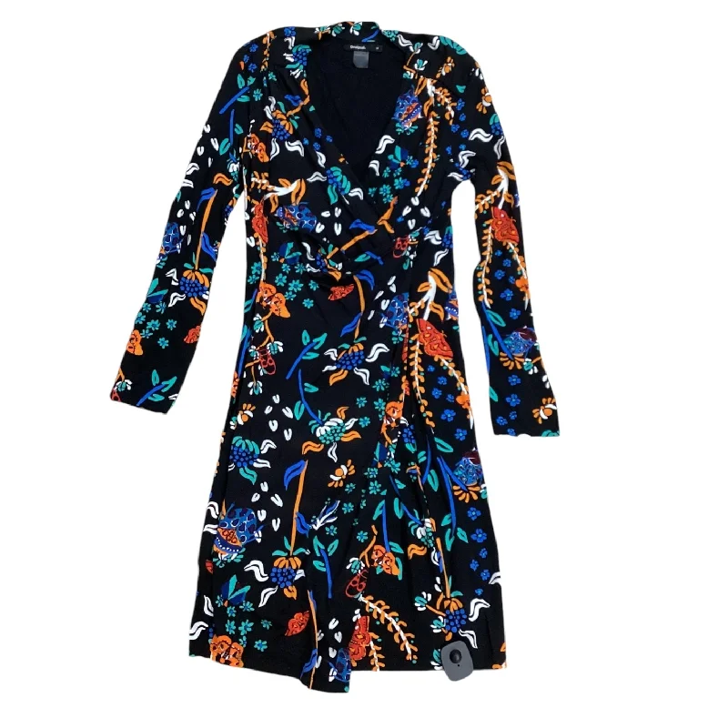 Dress Casual Midi By Desigual In Black, Size: M