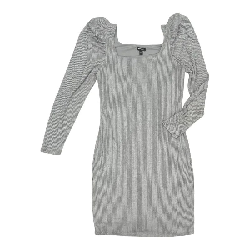 Dress Party Midi By Express In Grey, Size:S