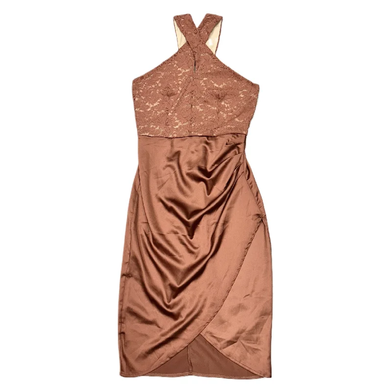 Dress Party Midi By Grace Karin In Bronze, Size: M