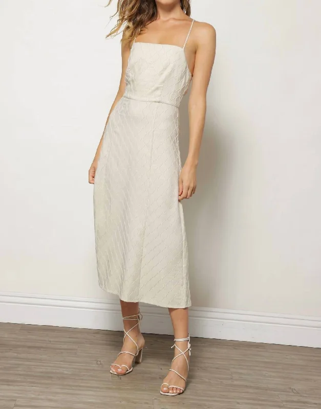 Marley Midi Dress In Sand