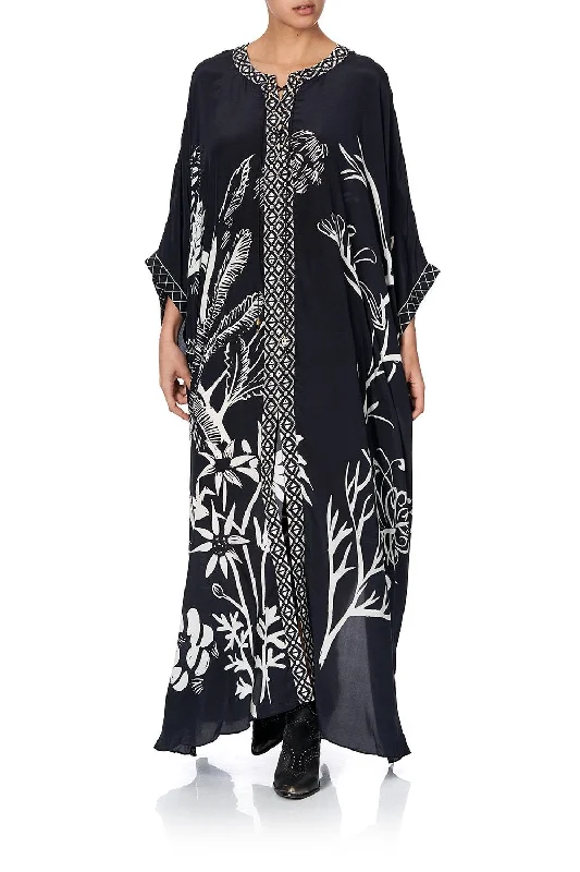 LONG LACE UP KAFTAN WITH EYELETS BOTANICAL BANDITS